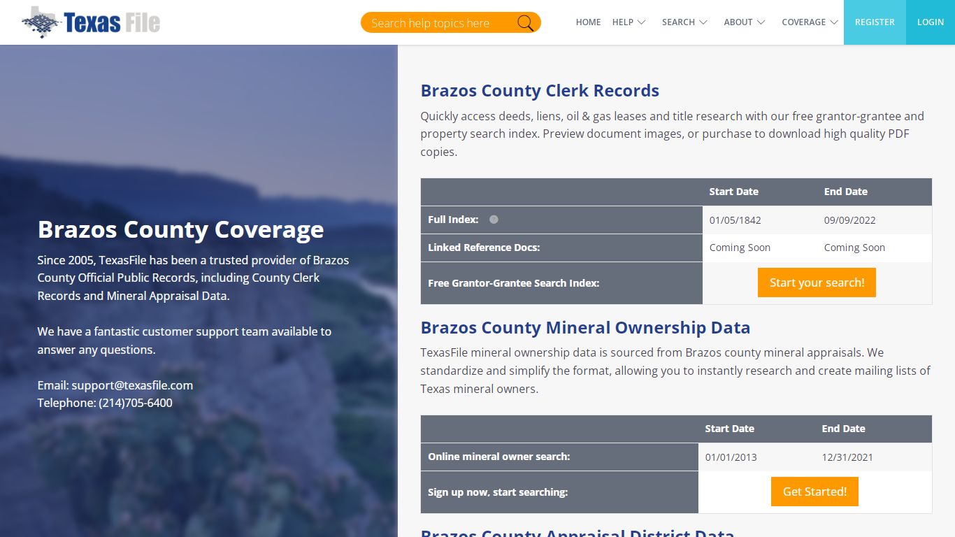 Brazos County Clerk Official Public Records | TexasFile